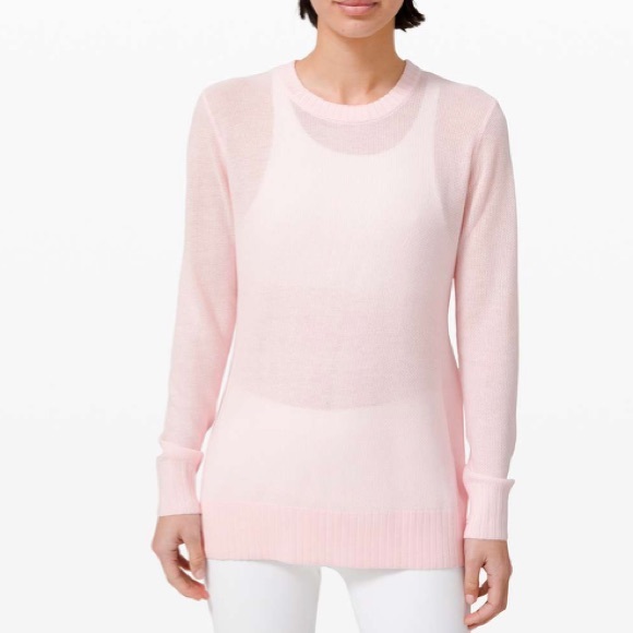 Lululemon Sincerely Yours Sweater Pink Glow Size M - Picture 4 of 5